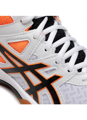 Asics GEL-TASK MT 2 Indoor Court Shoes For Men – White/Shocking Orange – Durable, Supportive, Stylish – Ideal for Indoor Sports