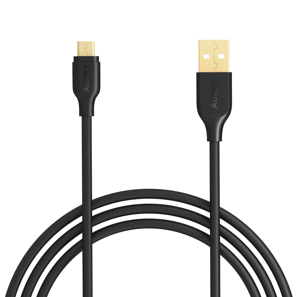 Aukey Gold-plated Reinforced Qualcomm Quick Charge 2.0/3.0 Micro USB Cable 2M – Quick Charge 2.0/3.0, Gold-plated, 2 Meter Length – Chargers & Cables | Ideal for Fast Charging