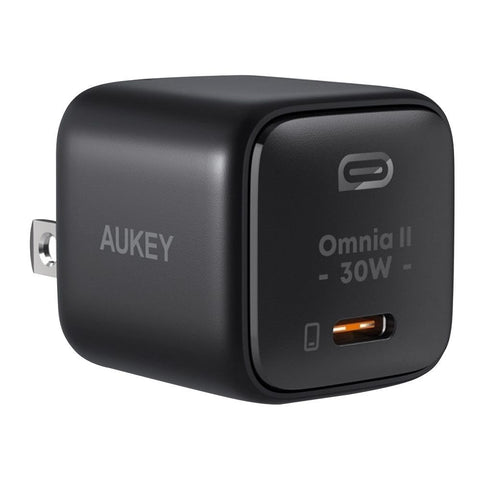 Aukey Omnia Mini 30W USB-C PD Charger with GaN Power Tech – 30W Power Delivery, GaN Technology, Compact Size – Chargers & Cables | Ideal for Fast Charging