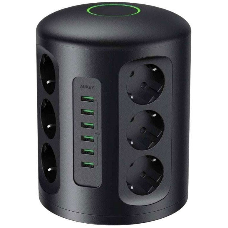 Aukey PowerHub XL – Multi-port Power Hub, Compact Design, Versatile Charging – Plugs, Adaptors & Extension Cords | Ideal for Multiple Devices