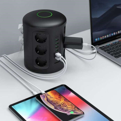 Aukey PowerHub XL – Multi-port Power Hub, Compact Design, Versatile Charging – Plugs, Adaptors & Extension Cords | Ideal for Multiple Devices