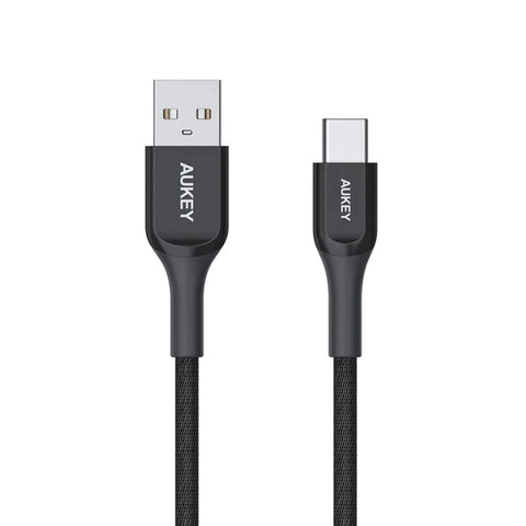 Aukey USB A To USB C Quick Charge 3.0 Kevlar Cable 2M – Quick Charge 3.0, Durable Kevlar Design, 2 Meter Length – Chargers & Cables | Ideal for Fast and Reliable Charging