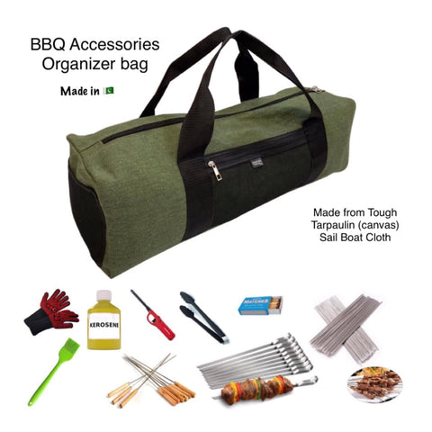 BBQ Accessories Organizer Bag – Compact and Convenient Bag for Storing Grilling Tools and Accessories