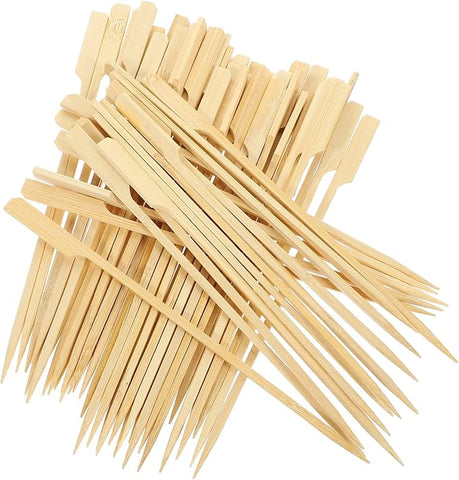 BBQ Kabob Skewers 50Pcs – Biodegradable Wooden Skewers for Grilling and Barbecuing