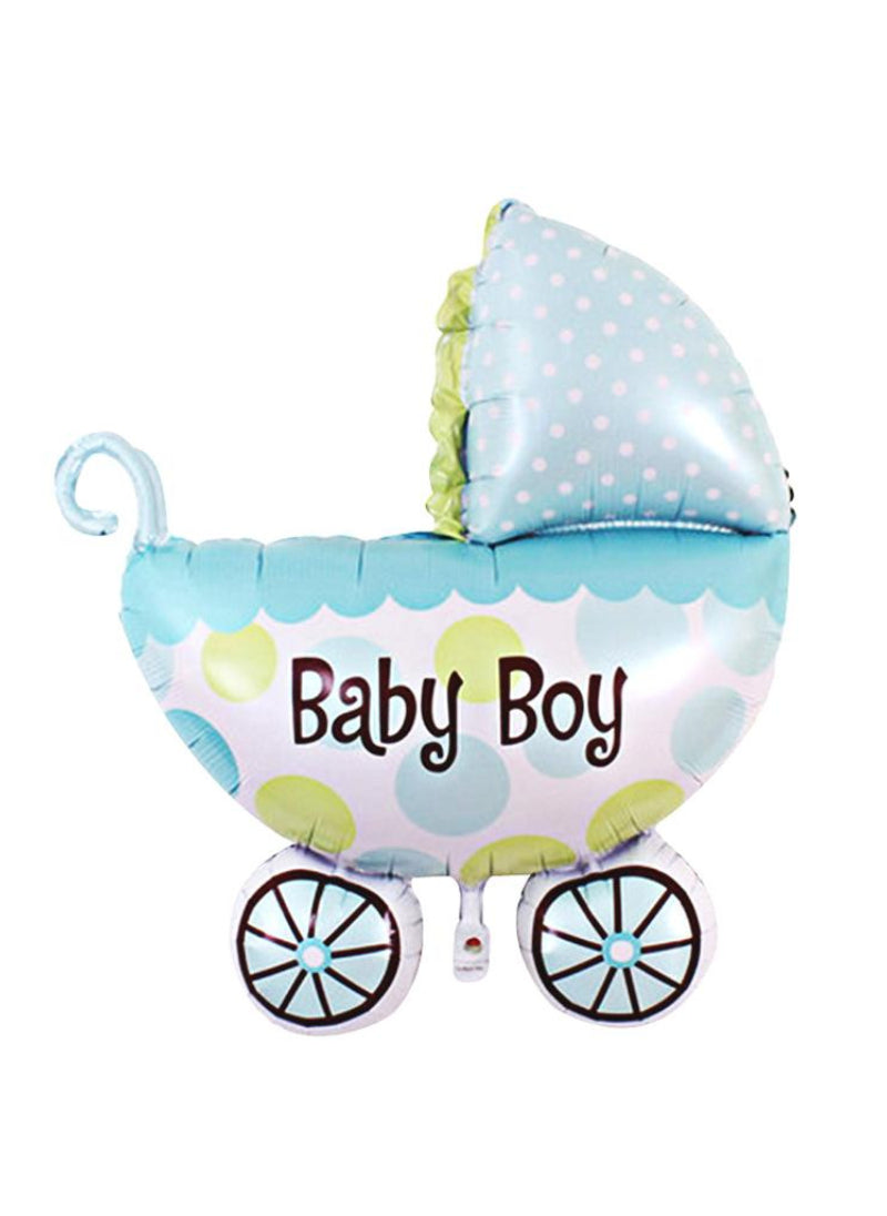 Baby Boy / Girl Cart Shaped Foil Balloon. Creative & Fun, Ideal for Baby Celebrations | Durable & Easy to Use