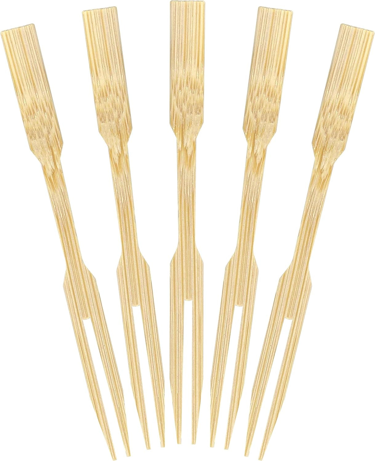 Bamboo Fruit Fork – Eco-Friendly Bamboo, Compact Size, Ideal for Fruits, Cheese – Wooden Cutlery | Perfect for Elegant Serving