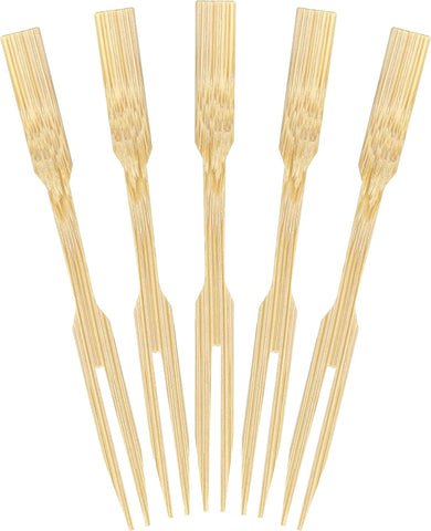 Bamboo Fruit Fork – Eco-Friendly Bamboo, Compact Size, Ideal for Fruits, Cheese – Wooden Cutlery | Perfect for Elegant Serving