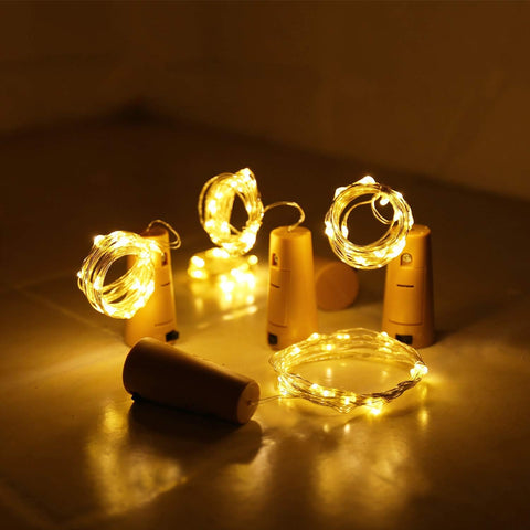 Bar LED Wine Bottle Cork 2 Meters String Lights – LED Light, 2 Meters Length, Cork Design – String Lights | Ideal for Wine Bottle Decoration