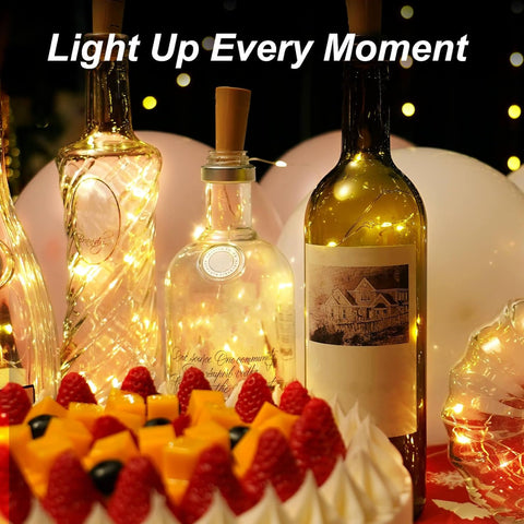 Bar LED Wine Bottle Cork 2 Meters String Lights – LED Light, 2 Meters Length, Cork Design – String Lights | Ideal for Wine Bottle Decoration