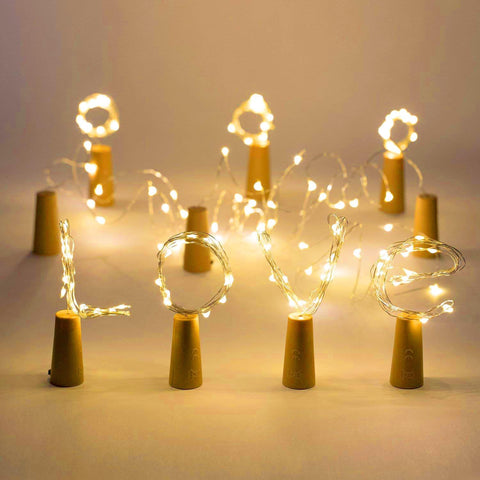 Bar LED Wine Bottle Cork 2 Meters String Lights – LED Light, 2 Meters Length, Cork Design – String Lights | Ideal for Wine Bottle Decoration