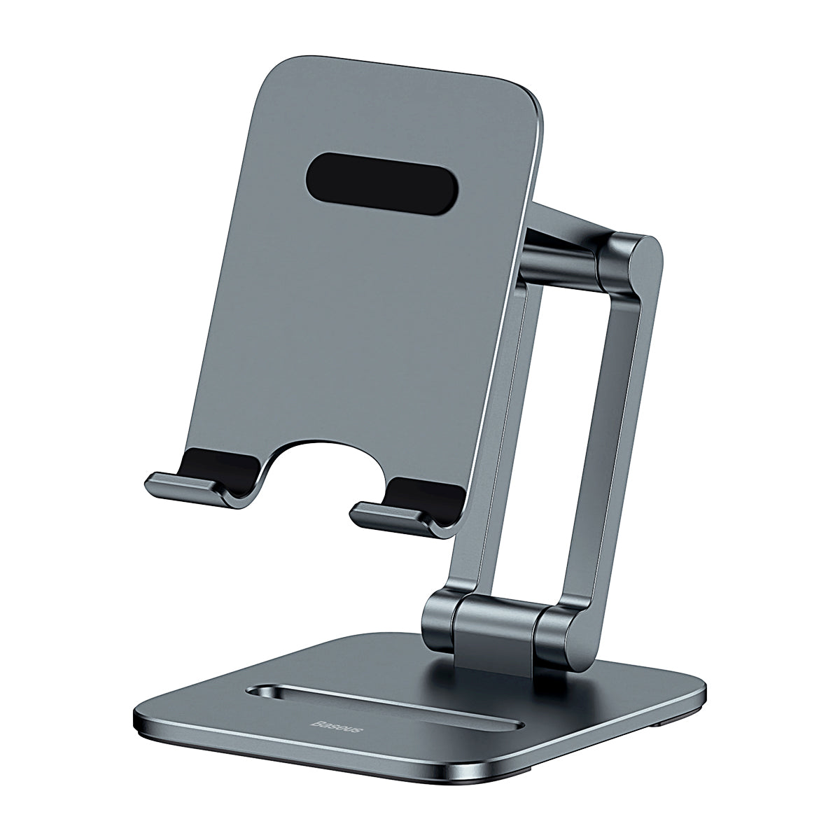 Baseus Desktop Biaxial Foldable Metal Stand for Phones Grey – Foldable Design, Biaxial Adjustment, Grey Finish – Phone & Tablet | Ideal for Comfortable Viewing