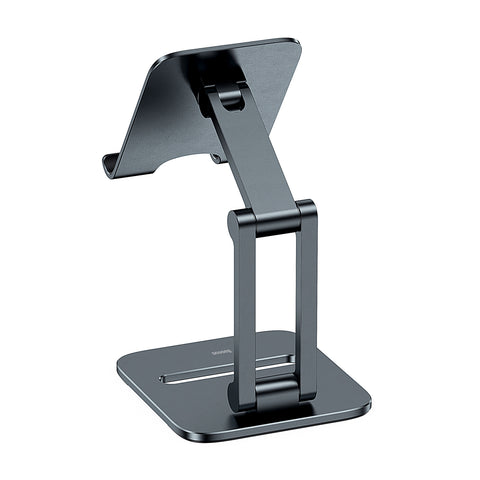 Baseus Desktop Biaxial Foldable Metal Stand for Phones Grey – Foldable Design, Biaxial Adjustment, Grey Finish – Phone & Tablet | Ideal for Comfortable Viewing