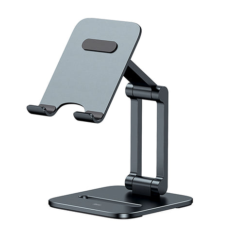 Baseus Desktop Biaxial Foldable Metal Stand for Phones Grey – Foldable Design, Biaxial Adjustment, Grey Finish – Phone & Tablet | Ideal for Comfortable Viewing