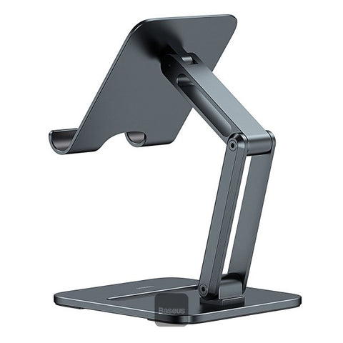 Baseus Desktop Biaxial Foldable Metal Stand for Tablets Grey – Foldable Design, Biaxial Adjustment, Grey Finish – Phone & Tablet | Ideal for Comfortable Viewing