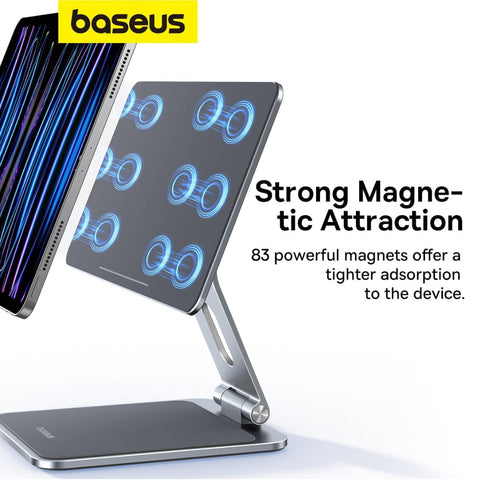 Baseus Magnetic Tablet Stand MagStable Series – Magnetic Design, Adjustable Angle, Sturdy Build – Phone & Tablet | Ideal for Hands-Free Viewing