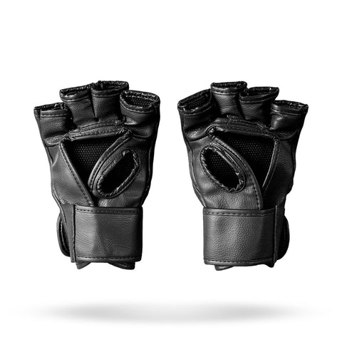 Sanabul Battle Forged 4 Oz MMA Gloves - Black Faux Leather, Enhanced Comfort, Technological Advancements – Training and Sparring