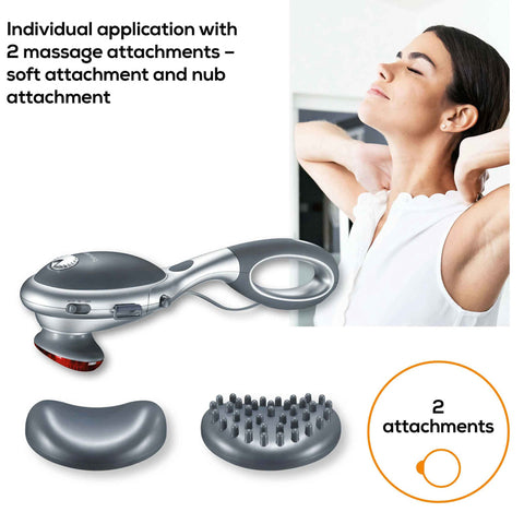 Beurer Handheld Percussion Massager with Removable Handle and Infrared Heat MG 70 – Percussion Massage, Infrared Heat, Removable Handle | Handheld Massager