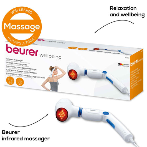 Beurer Infrared Massager MG 40 – Infrared Heat, Ergonomic Design, Relaxing Massage | Infrared Massager