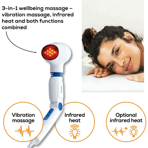 Beurer Infrared Massager MG 40 – Infrared Heat, Ergonomic Design, Relaxing Massage | Infrared Massager