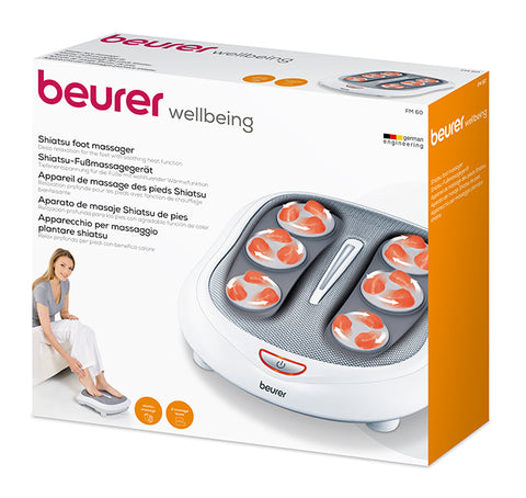 Beurer Shiatsu Foot Massager FM 60 – Shiatsu Massage, Adjustable Intensity, Ergonomic Design | Foot Massager