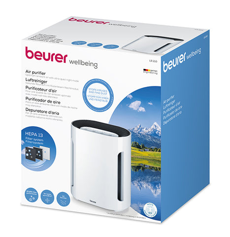 Beurer Air Purifier LR-210 – H13 HEPA filter, 3 fan settings, Sleep mode – Air Purifier