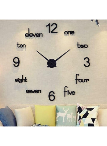 Big Eleven Wooden Wall Clock – 3D Laser Cut Design | 24-Inch Home Décor Clock with Unique Word Counting Feature (No Machine Included)