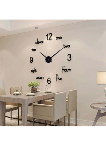 Big Eleven Wooden Wall Clock – 3D Laser Cut Design | 24-Inch Home Décor Clock with Unique Word Counting Feature (No Machine Included)