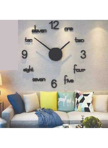 Big Eleven Wooden Wall Clock – 3D Laser Cut Design | 24-Inch Home Décor Clock with Unique Word Counting Feature (No Machine Included)