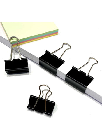 Binder Clips Assorted Sizes – 25mm, 32mm, 41mm, 51mm (1”, 1.25”, 2”) – Strong Grip, Durable – Perfect for Office and Home Use | Versatile and Reliable