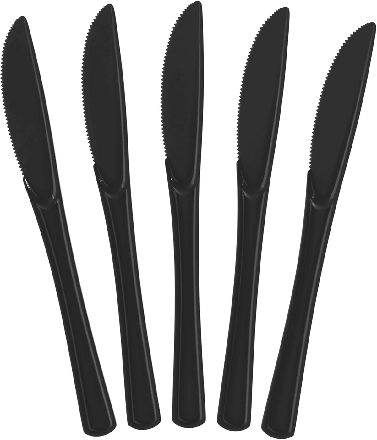 Black Plastic Knives – Sleek Black Design, Durable Plastic, Ideal for Events – Disposable Cutlery | Perfect for Upscale Occasions