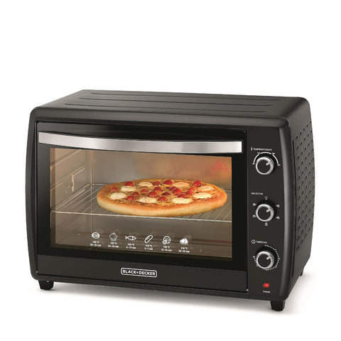 Black & Decker Double Glass Multifunction Toaster Oven TR-070, 70L, Black – 2200W, Rotisserie, Toast/Bake/Broil Functions, Adjustable Temperature Control, Non-Stick Coating, Cool Touch Exterior