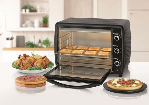 Black & Decker Double Glass Multifunction Toaster Oven TR-070, 70L, Black – 2200W, Rotisserie, Toast/Bake/Broil Functions, Adjustable Temperature Control, Non-Stick Coating, Cool Touch Exterior