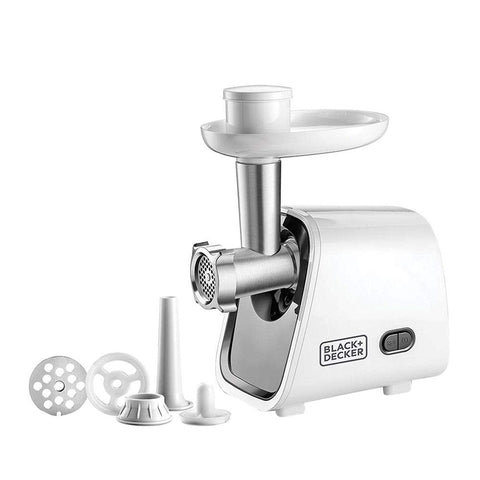 Black & Decker FM1500 Meat Grinder – 1500W Motor, 5 Grinding Heads, Reverse Function, Durable Plastic Body – Meat Mincer