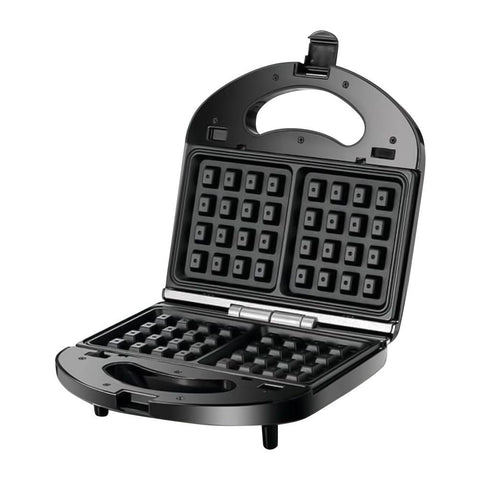 Black & Decker TS2130B5 3-in-1 Waffle Iron – Sandwich Maker, Grill & Waffle Plates, Adjustable Temperature, Non-Stick Coating – Waffle Iron