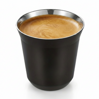 Stainless Steel Insulated Coffee Cup - Black