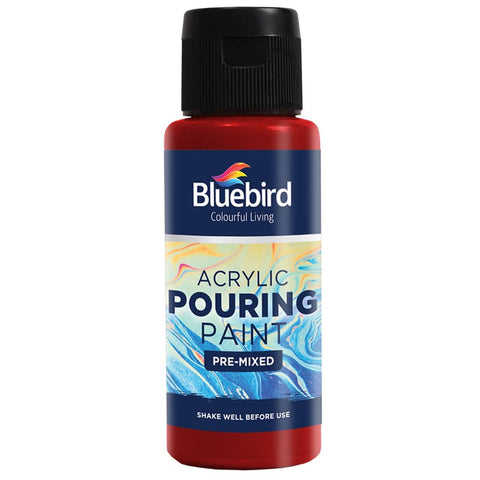 Bluebird Acrylic Pouring Paint Pre-mixed Primary 6x100ml – Ready-to-Use, Vivid Colors, Easy Pouring – Acrylic Pouring Paint | Ideal for Fluid Art Techniques