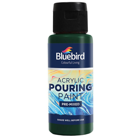 Bluebird Acrylic Pouring Paint Pre-mixed Primary 6x100ml – Ready-to-Use, Vivid Colors, Easy Pouring – Acrylic Pouring Paint | Ideal for Fluid Art Techniques