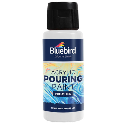 Bluebird Acrylic Pouring Paint Pre-mixed Primary 6x100ml – Ready-to-Use, Vivid Colors, Easy Pouring – Acrylic Pouring Paint | Ideal for Fluid Art Techniques