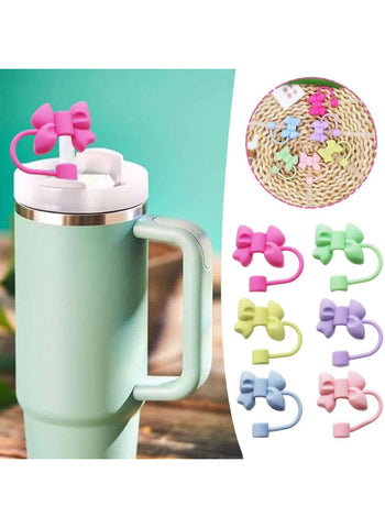 Bow Straw Stopper – Reusable, Leak-Proof, Easy to Use – Drinkware Accessories | Ideal for Travel & Everyday Use