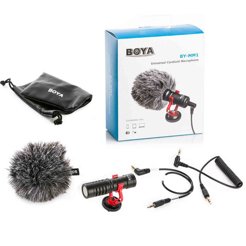 Boya Cardioid Shotgun Microphone BY-MM1 – Focused Audio, Cardioid Pickup Pattern, Compact and Portable – Shotgun Microphone | Suitable for Vloggers on the Go