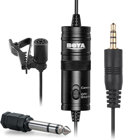 Boya Omni Directional Lavalier Microphone BY-M1 – Clear Sound, Omni-Directional Pickup, Compact Size – Lavalier Microphone | Great for Various Vlogging Situations