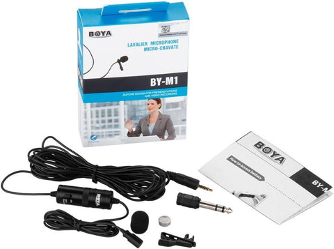 Boya Omni Directional Lavalier Microphone BY-M1 – Clear Sound, Omni-Directional Pickup, Compact Size – Lavalier Microphone | Great for Various Vlogging Situations