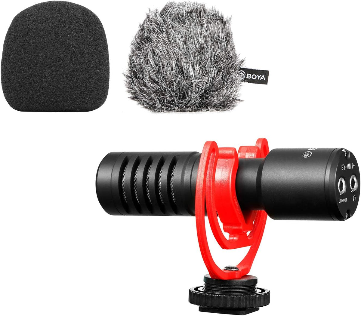 Boya Super-Cardioid Condenser Shotgun Microphone BY-MM1+ – Superior Directional Audio, Super-Cardioid Pattern, Compact Build – Shotgun Microphone | Perfect for Clear Vlogging Audio