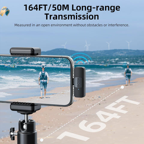 Boya Ultra compact Wireless Microphone System BY-V1 – Wireless Freedom, Ultra compact Design, Reliable Connectivity – Wireless Microphone | Ideal for Mobile and On-the-Go Vlogging