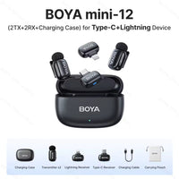 Boya Mini 12 For Android USB-C and iPhone IOS