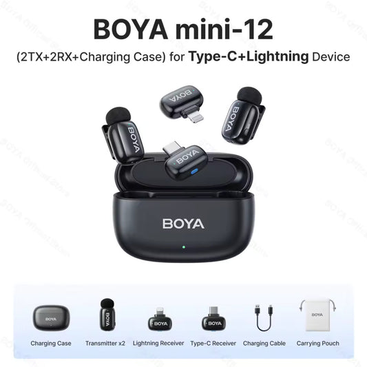 Boya Mini 12 For Andriod USB-C and iPhone IOS