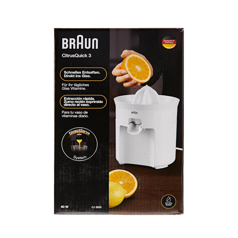 Braun CitrusQuick 3 Citrus Juicer CJ 3050 – Automatic Operation, Quick Juice Extraction, Direct Serving into Glass – Citrus Juicer