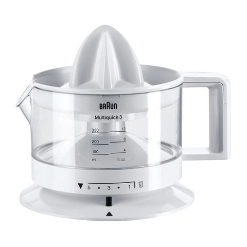 Braun Tribute Collection Citrus Juicer White CJ-3000 – White Finish, Compact Design, Easy Operation | Citrus Juicer