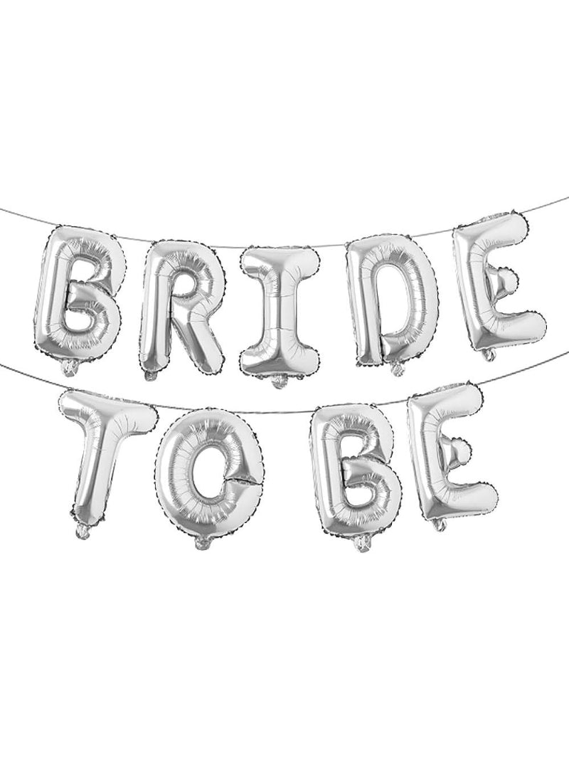 Bride To Be Foil Balloon – Silver. Elegant & Fun, Perfect for Bridal Showers | Durable Foil Material