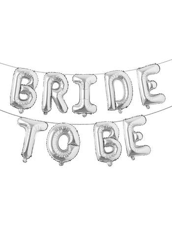 Bride To Be Foil Balloon – Silver. Elegant & Fun, Perfect for Bridal Showers | Durable Foil Material